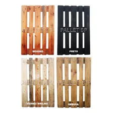 Pallet Euro Epal Lixado E Envernizado Para Móveis Rústicos Cor VERNIZ IMBUIA Foto mini 2