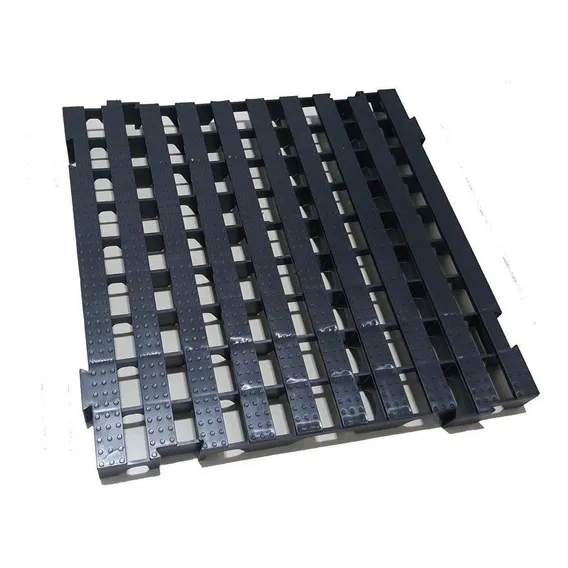 Pallet Palete Estrado Plástico 50x50cm Preto 2pcs Foto 1