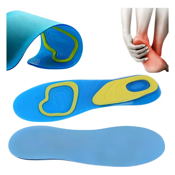 Palmilha Gel Duplo Silicone Ortopédica Anti Impacto Conforto Foto 1