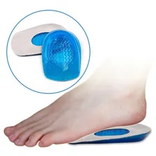 Palmilha Ortopédica Em Silicone Gel Alívio Da Dor Calcanhar Foto  mini 1