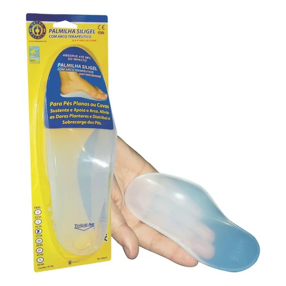 Palmilha Silicone Infantil Arco Plantar Pé Plano / Chato Tamanho Da Palmilha 21/22 Foto 1