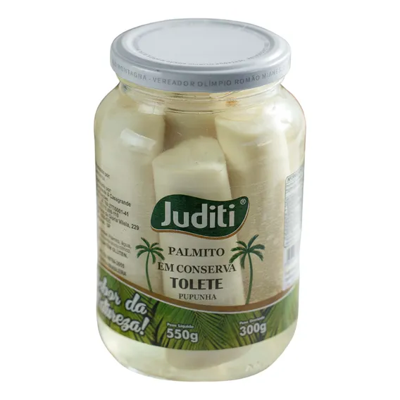Palmito Pupunha Tolete Em Conserva Juditi 300g Foto 1