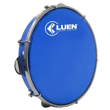 Pandeiro 10 Abs Azul Pele Holográfica Luen Foto mini 1