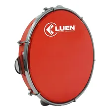 Pandeiro 10 Abs Vermelho Pele Holográfica Luen Foto mini 1
