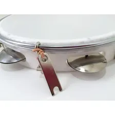Pandeiro 10 Corpo Abs Torelli Branco Pele De Nylon + Chave Foto mini 3