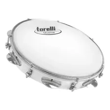 Pandeiro 10 Corpo Abs Torelli Branco Pele De Nylon + Chave Foto mini 1