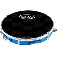 Pandeiro 10 Pol Abs Azul C/pele Preta Izzo Foto mini 2