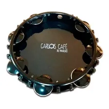Pandeiro 11 Carlos Café Tarraxa Dupla + Case - Contemporânea Cor Preto Foto mini 3
