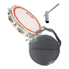 Pandeiro 11 Contemporânea Super Nylon Profiss + Case Simples Cor Branco Foto mini 4