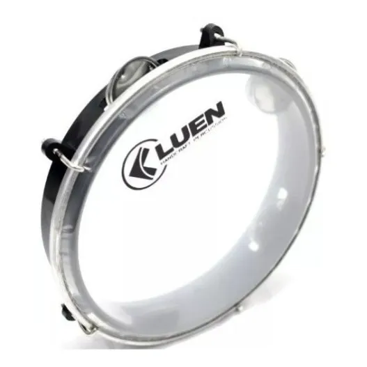 Pandeiro Infantil - Luen Junior Aro 8 Abs - Pele Cristal Cor Preto Foto 1