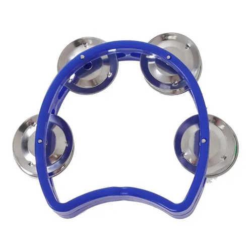 Pandeiro Infantil Meia Lua Pandeirola Profissional Azul Foto 1