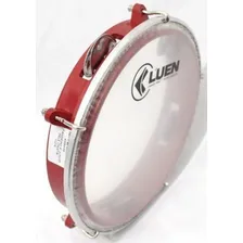Pandeiro Luen 8 Junior Aro Abs Vermelho Pele Cristal 3 Peças Foto mini 2