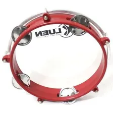 Pandeiro Luen 8 Junior Aro Abs Vermelho Pele Cristal 3 Peças Foto mini 3