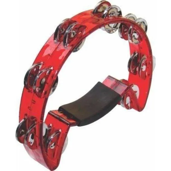 Pandeiro Meia Lua Cristal Vermelho Tp 316 Torelli Foto 1