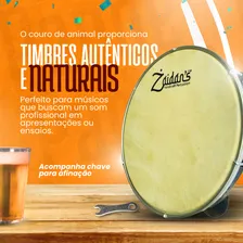Pandeiro Pele De Couro Animal Caprino Profissional 10 Polegadas Zaidan's Percussao Samba Foto mini 2