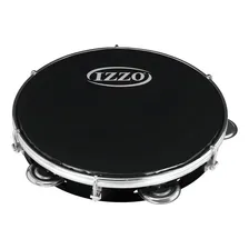 Pandeiro Profissional Izzo Pele Preta 10 Corpo Abs 6480 Cor Preto Foto mini 2