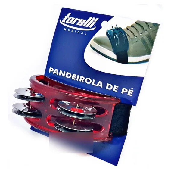 Pandeirola Vermelha De Mão Ou Pé Torelli Tp303 Foto 1