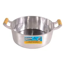 Panela AlumÃnio Batido 14l, 7mm, 38cm, AlumÃnio Prolar Foto mini 3