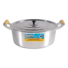 Panela AlumÃnio Batido 14l, 7mm, 38cm, AlumÃnio Prolar Foto mini 1