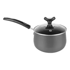 Panela Antiaderente 16cm 2l Grafite Tampa De Vidro Diamante Foto mini 1