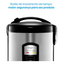 Panela Arroz Eletrica 10 Xicaras Inox 700w Rizzo Elgin 110v Foto mini 4