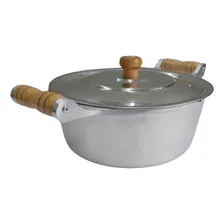 Panela Caçarola Alumínio Fundido Batido 26cm Alça Madeira Foto mini 1