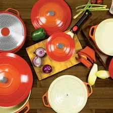 Panela Caçarola Antiaderente Cerâmico 28cm Indução Laranja Foto mini 2