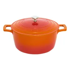 Panela Caçarola Antiaderente Cerâmico 28cm Indução Laranja Foto mini 1