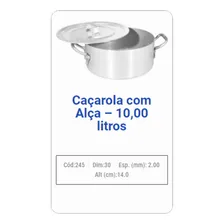 Panela Caçarola De Alumínio N° 30 Linha Hotel 10 Litros Foto mini 3
