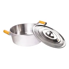 Panela Caçarola N34 Alumínio Batido Fundido Grosso 9 L Pomel Cor Prateado Foto mini 3