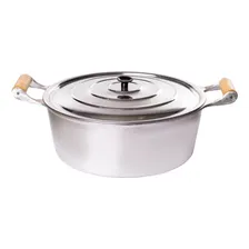 Panela Caçarola N34 Alumínio Batido Fundido Grosso 9 L Pomel Cor Prateado Foto mini 1