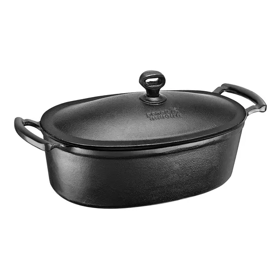 Panela Caçarola Oval Em Ferro Fundido Mineira Caseira 5 L Foto 1