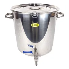 Panela Caldeirão Cerveja Inox 32 Litros Com Válvula E Régua Foto mini 2