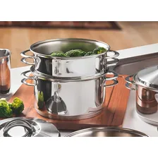 Panela Cozi Vapore Vapor Inox Solar 20cm 3,2l Tramo 62510200 Foto mini  2