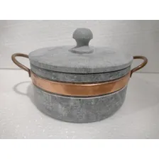 Panela De Pedra Sabão Jogo De Panelas Naturais Saúde Cor Cinza Foto mini 4