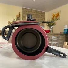 Panela De Pressão Antiaderente 4,5 Litros Com Visor - Mta Cor Cereja Foto mini  3