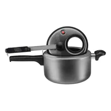 Panela De Pressão Com Visor 3 Litros Grafite Mta Cor Cinza Foto  mini 1