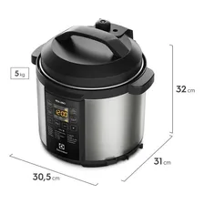 Panela de Pressão Elétrica Electrolux Digital 6L de capacidade com 10 travas segurança 15 receitas pré-programadas 3 níveis pressão PCC20 inox por Rita Lobo 110v Foto mini  3