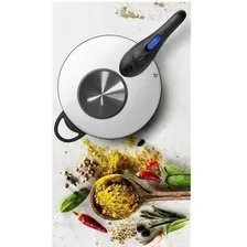 Panela De Pressão Em Aço Inox Premium Com Visor 6 Litros Mta Cor Aço Inox Foto mini  3