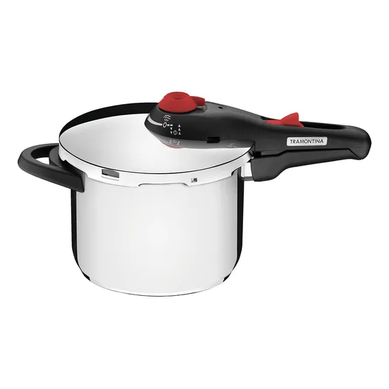 Panela De Pressão Tramontina Solar 22cm 6 Litros Inox Foto 1