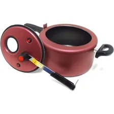 Panela De Pressão 7 Litros Visor Antiaderente Cereja - Mta Foto mini 3