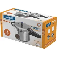 Panela De Pressão Ramos Polida Conecta 6 Litros - Ref. 606 Cor Prateado Foto mini 4