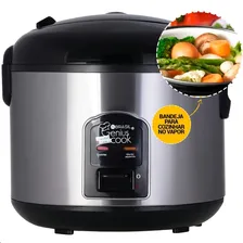 Panela ElĂ©trica Arroz Inox 1.8l 10 XĂcaras Vaporeira 220v Foto mini 2