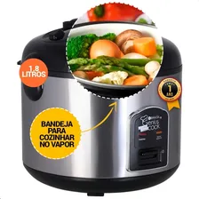 Panela ElĂ©trica Arroz Inox 1.8l 10 XĂcaras Vaporeira 220v Foto mini 1