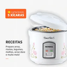 Panela Elétrica De Arroz Com Suporte P/ Legumes Mondial 4xic Foto mini 3