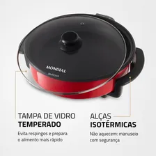 Panela Elétrica Mondial Multicook Vermelha - 127v Foto mini 4