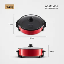 Panela Elétrica Mondial Multicook Vermelha - 127v Foto mini 3