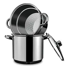 Panela Espagueteira 5 Litros 20 Cm Aço Inox Macarrão Brinox Foto mini 4
