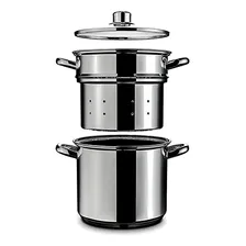 Panela Espagueteira 5 Litros 20 Cm Aço Inox Macarrão Brinox Foto mini  2