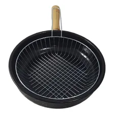 Panela Frigideira Fritadeira Pratica Cesto Esmaltada 26cm Foto mini 3